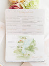 Italienische Hochzeit Veganes Leder Reisepass-Einladung mit Goldfolie & Gravur | Villa Pizzo Comer See, Aquarell