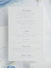 Pocketfold-Einladung mit Event-Location in Aquarell - Dusty Blue