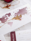 Veganes Leder Reisepass-Einladung mit Goldfolie & Graviertem Plexiglas-Flugzeug: Luxus-Einladung mit Mappe