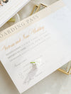 Luxuriöser Nude Hochzeitseinladung Pass Mit Graviertem Gold Flugzeug Anhänger