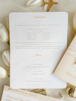 Luxuriöser Nude Hochzeitseinladung Pass Mit Graviertem Gold Flugzeug Anhänger