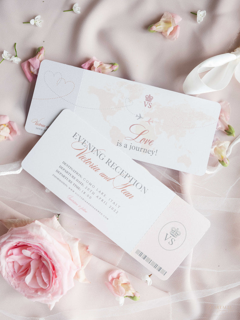 Einladung zum Abendempfang - Bordkarte/Ticketdesign