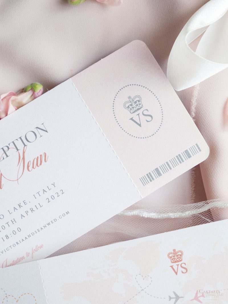 Einladung zum Abendempfang - Bordkarte/Ticketdesign