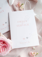 Hochzeitseinladung im Reisepass-Stil "Order of Service"-Karte