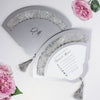 Intrikate Romantische Rosen Laser Cut Hochzeitsblütenprogrammfächer Mit Einzigartigem Luxusfolienmonogramm