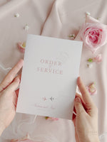 Hochzeitseinladung im Reisepass-Stil "Order of Service"-Karte