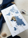 Reisepass Im Taschenumschlag Mit Goldenem Flugzeuganhänger, Bordkarte