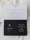 Luxuriöse Schwarze Pass Hochzeitseinladung Suite Mit Silbernem Glitzer Und Echter Silberfolie