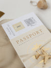 Luxuriöser Nude Hochzeitseinladung Pass Mit Graviertem Gold Flugzeug Anhänger