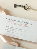 Einladung zum Abendempfang - Bordkarte/Ticketdesign