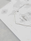 Silber Spiegel Anhänger Save-the-Date mit Magnet Reisepass-Stil