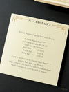 Lasergeschnittene Pocketfold-Hochzeitseinladung Gold Art-Deco und Great Gatsby Design mit 3 Einlegern