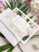 SAVE the Date mit Palme, Karte aus der Tropical Collection