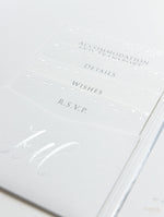 Pocketfold-Hochzeiteinladungs-Set "Dots" Weiß/Silber mit 4 Einlegern