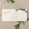 Botanisches Design Einladung mit Pergament und Graviertem Plexiglas