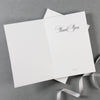 Luxuriöses Weiße Dankeskarte mit Monogramm und Umschlag