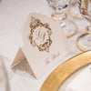 Tischkarte mit Luxury Gold Foil Deckled Edge